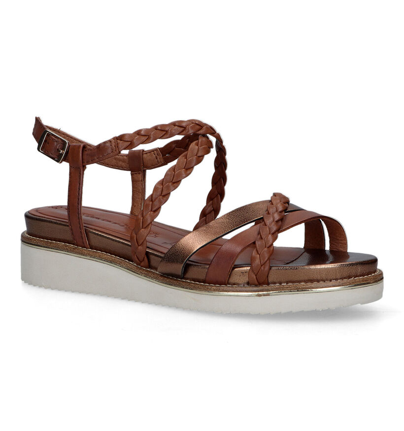 Tamaris Sandales avec talon compensé en Beige pour femmes (322286)