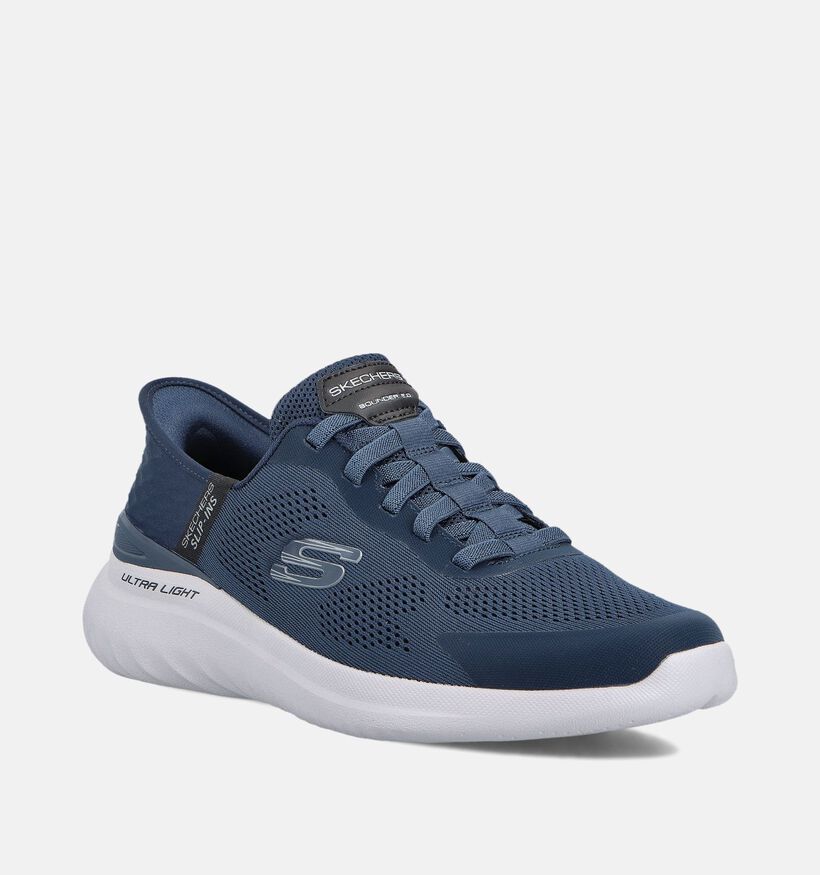 Skechers Slip-Ins Bounder Donkerblauwe Sneakers voor heren (359741)