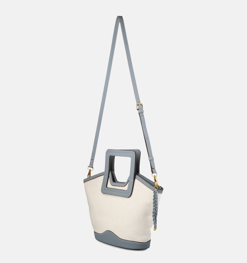 Laurent David Sac &agrave; main en Ecru/Bleu pour femmes (373933)