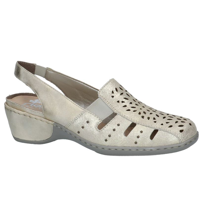 Rieker Chaussures slip-on  (Or), , pdp