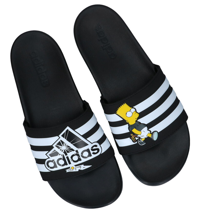 adidas Adilette Comfort Zwarte Slippers in kunststof (293429)