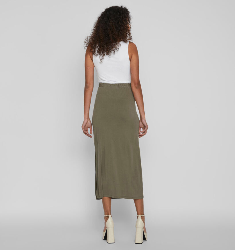 Vila Modala Jupe longue en Vert khaki pour femmes (335441)