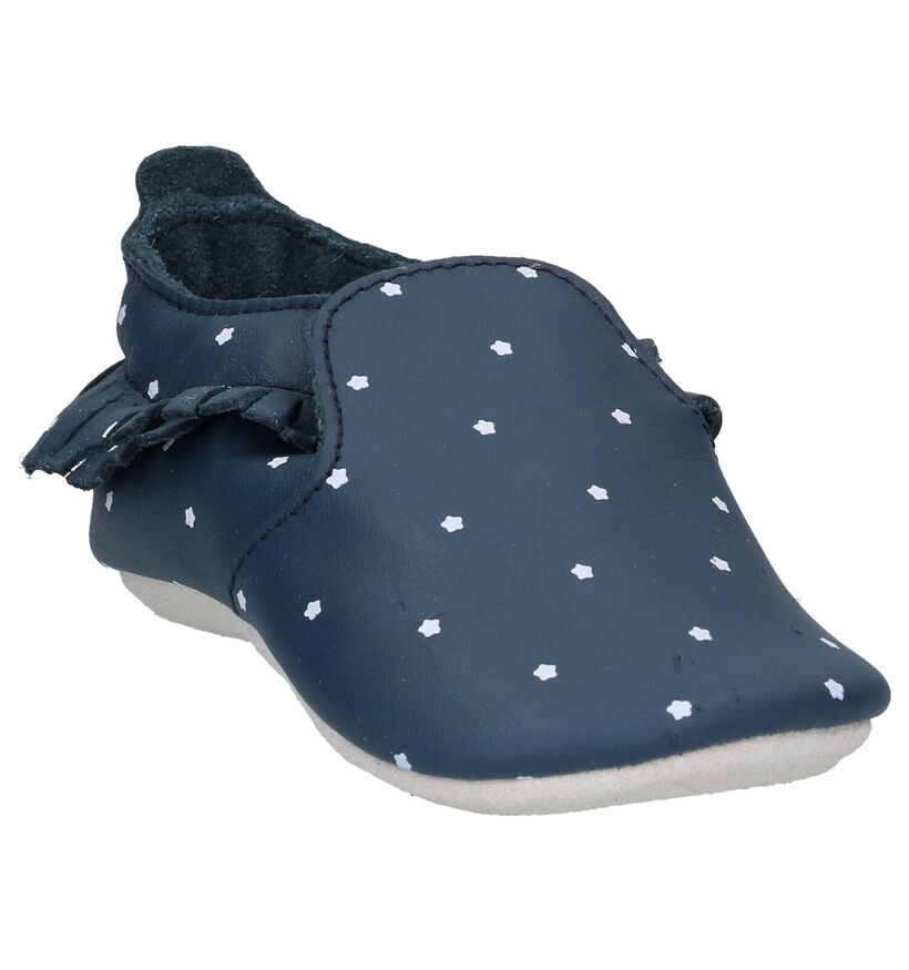 Bobux Navy Twinkle Chaussons pour bébé en Bleu en cuir (280190)