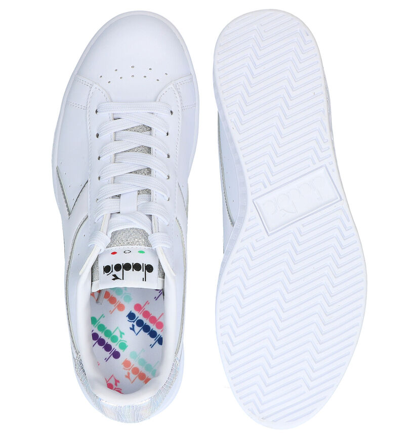 Diadora Game P Witte Sneakers in kunstleer (267945)