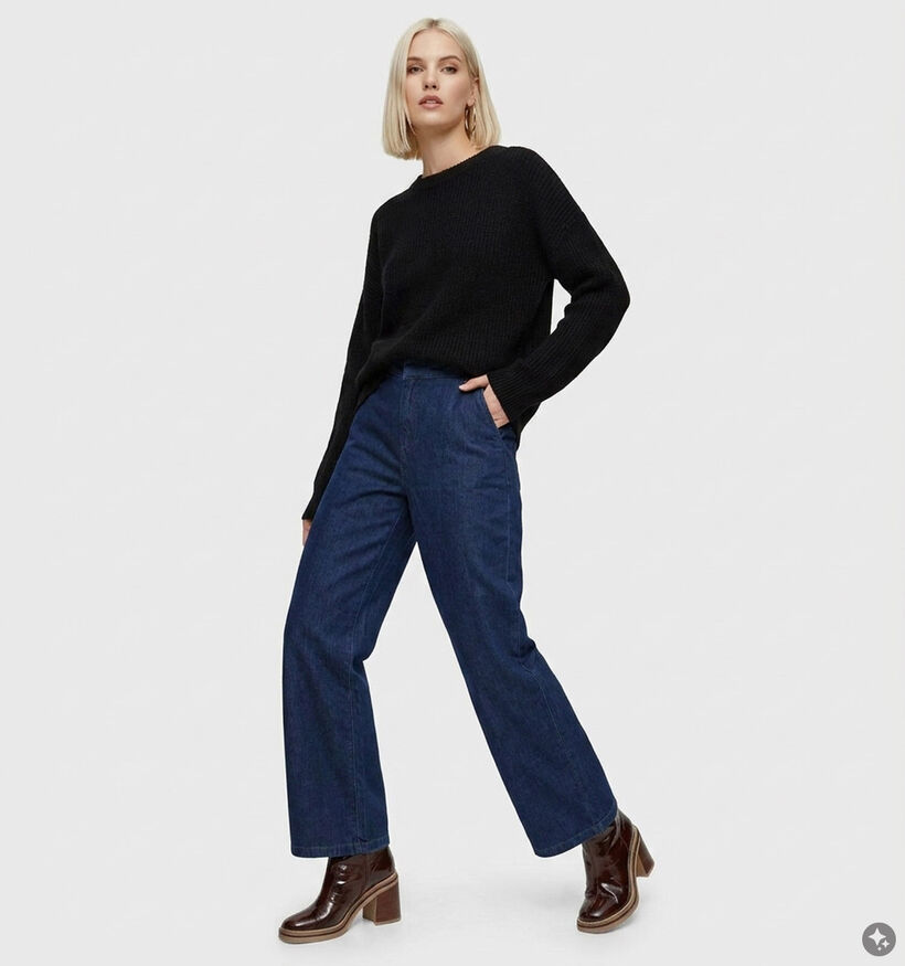 Fransa Holli Straight Leg Jeans en Bleu pour femmes (377898)