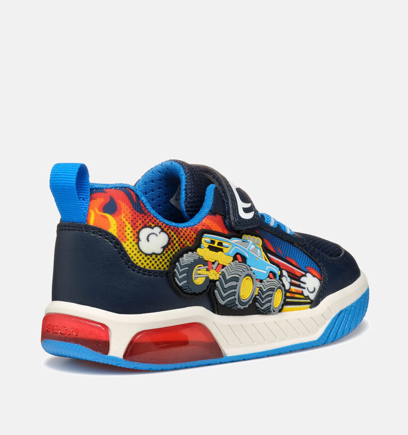 Geox Light-Up Inek Blauwe Velcroschoenen Monster Truck voor jongens (356383) - geschikt voor steunzolen