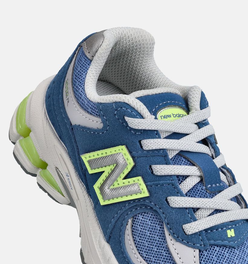 New Balance 2002 Baskets en Bleu pour filles, gar&ccedil;ons (366182) - pour semelles orthop&eacute;diques