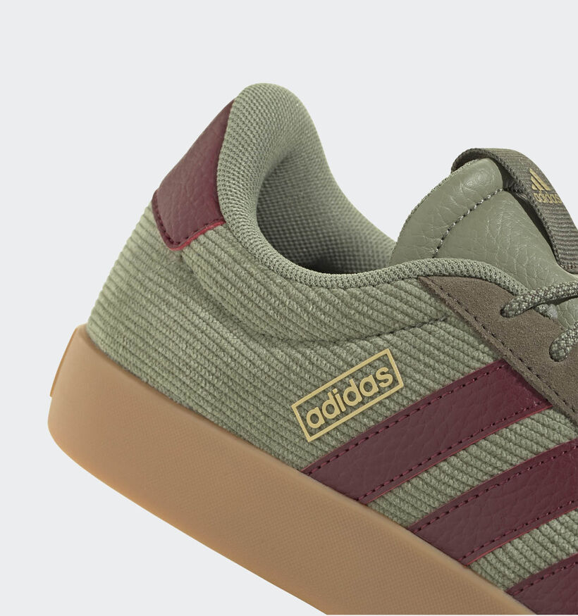 adidas VL Court 3.0 Baskets en Vert kaki/Bordeaux pour hommes (365422) - pour semelles orthopédiques