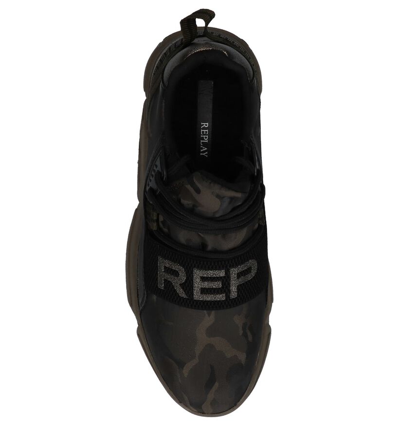 Replay Baskets slip-on en Vert foncé en textile (231604)