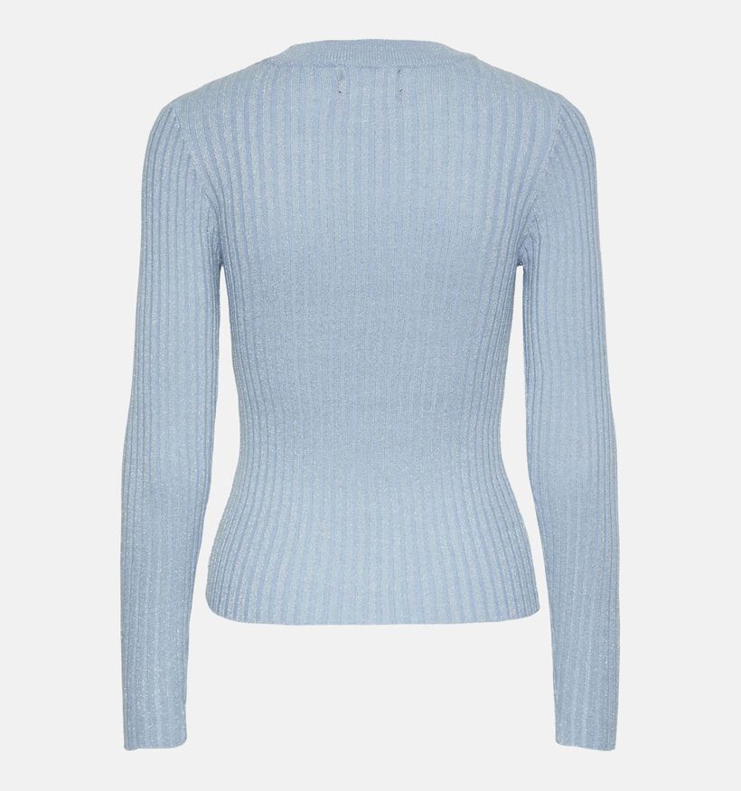 Pieces Crista T-shirt manches longues en Bleu pour femmes (348372)