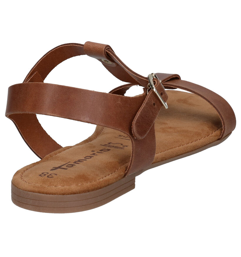 Tamaris Touch it Cognac Sandalen in leer (289515)
