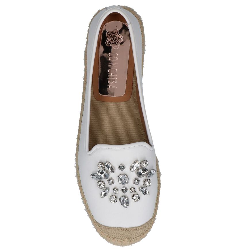 Witte Espadrilles met Steentjes Conchisa Antonella, , pdp