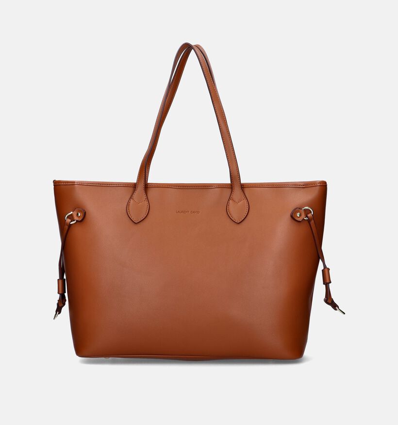 Laurent David Teckel Cognac Shopper tas met rits voor dames (349743)