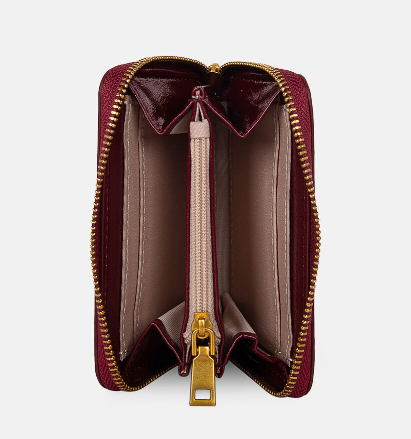 Laurent David Bordeaux Portemonnee met Rits voor dames (381599)