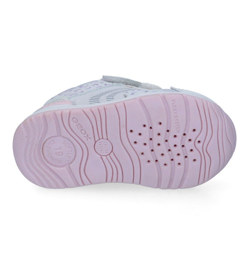 Geox Rishon Baskets en Blanc pour filles (310986) - pour semelles orthopédiques