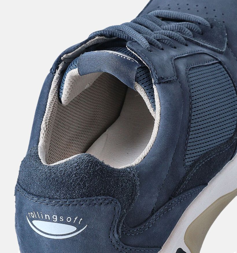 Pius Gabor Blauwe Veterschoenen voor heren (354897) - geschikt voor steunzolen
