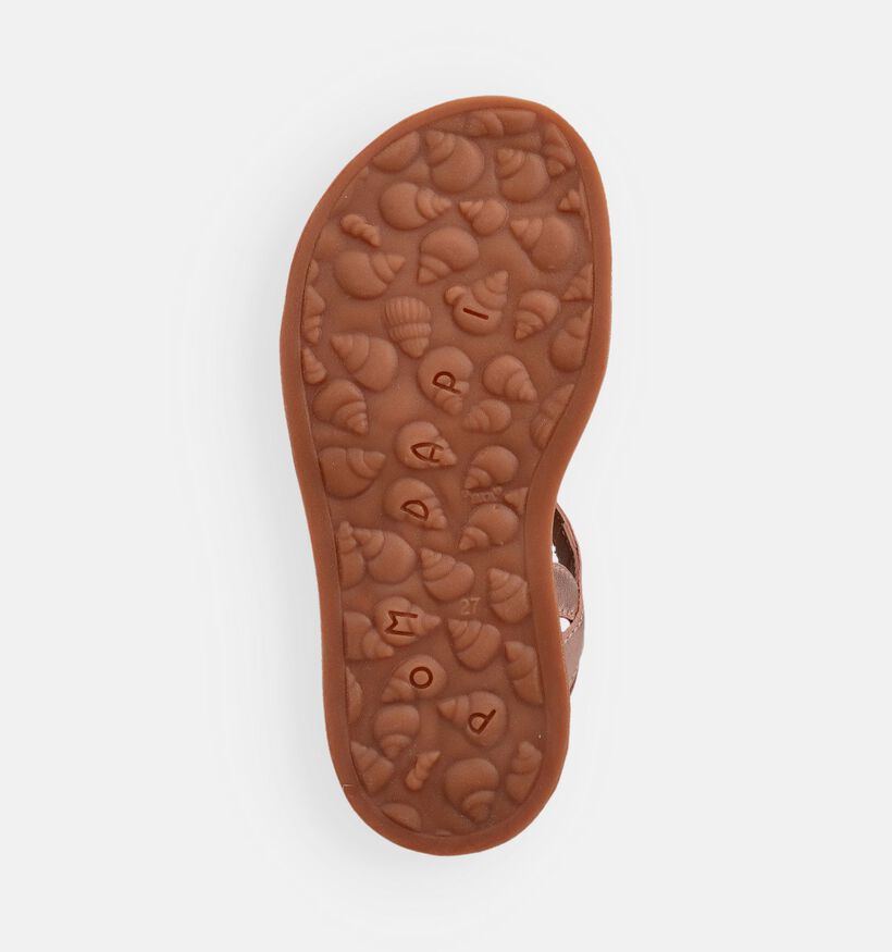 Pom d'Api Plagette Alto Sandales en Or ros&eacute; pour filles (370269)