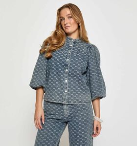 Minus Sienne Bows Blouse Jeans en Bleu pour femmes (366699)