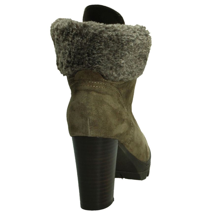Hampton Bays Taupe Enkellaars met Veter in daim (195814)