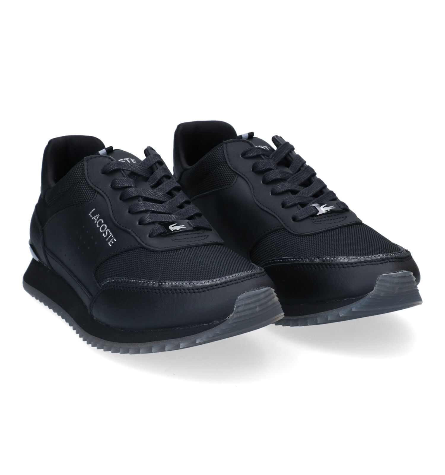 Lacoste Partner Luxe SMA Zwarte Sneakers Heren Lage schoenen Online op TORFS.BE