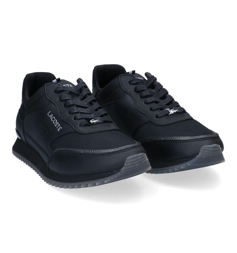 Lacoste Partner Luxe SMA Baskets en Noir pour hommes (295674) - pour semelles orthopédiques