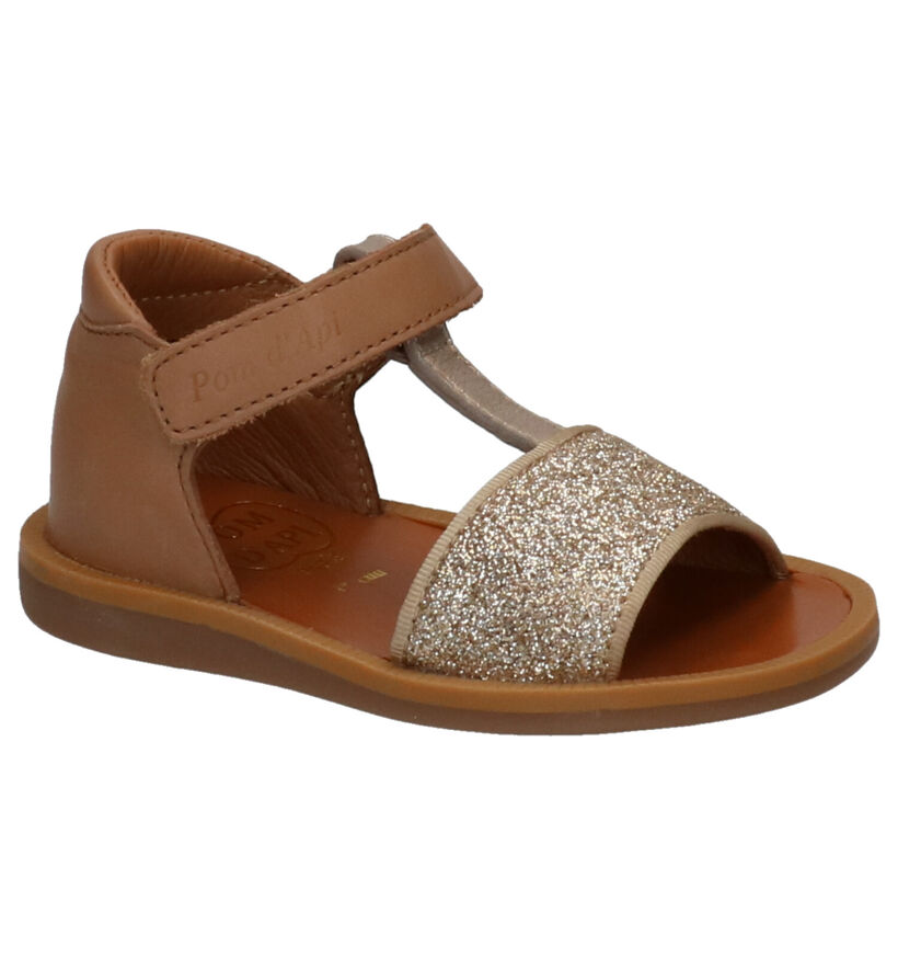 Pom d'Api Poppy Tao Easy Sandales en Cognac pour filles (322881)