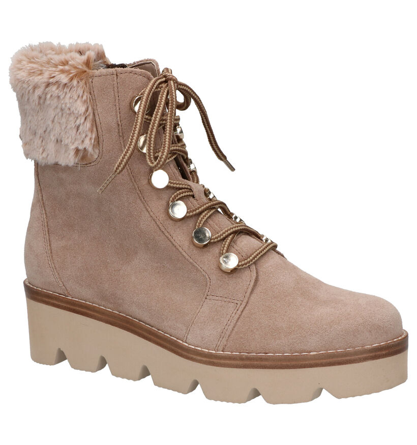 Gabor Best Fitting Beige Boots in daim (260109)
