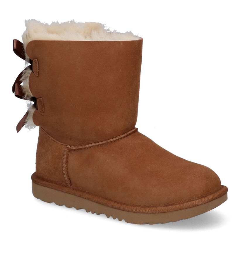 UGG Bailey Bow II Bottes en Cognac en daim (294874)