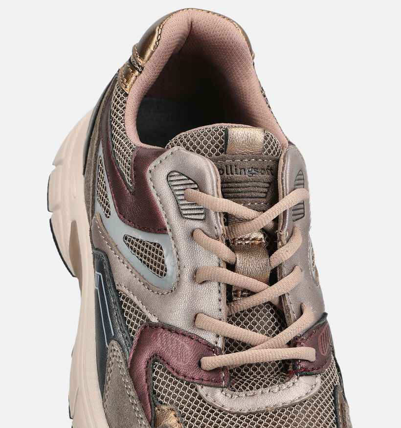 Gabor Rollingsoft Taupe Sneakers voor dames (376948) - geschikt voor steunzolen