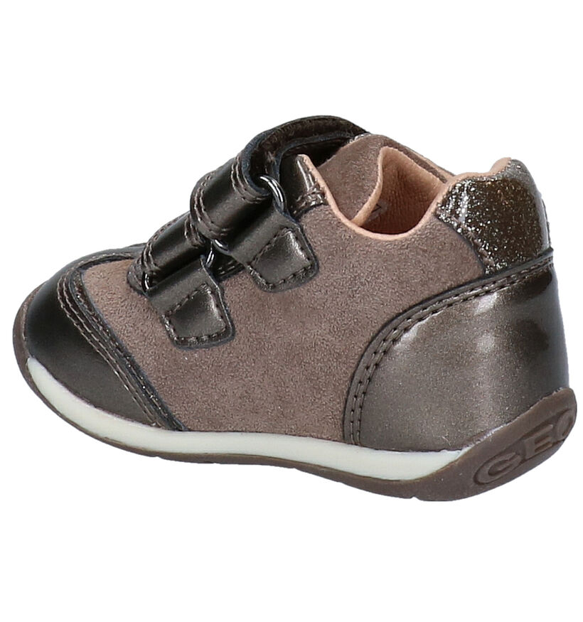 Geox Each Bronzen Velcroschoenen in daim (278282)