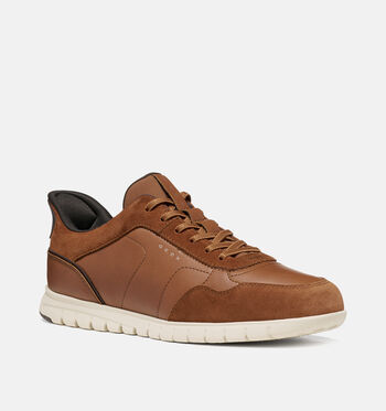 Geox Fast-In System Low Baskets Cognac