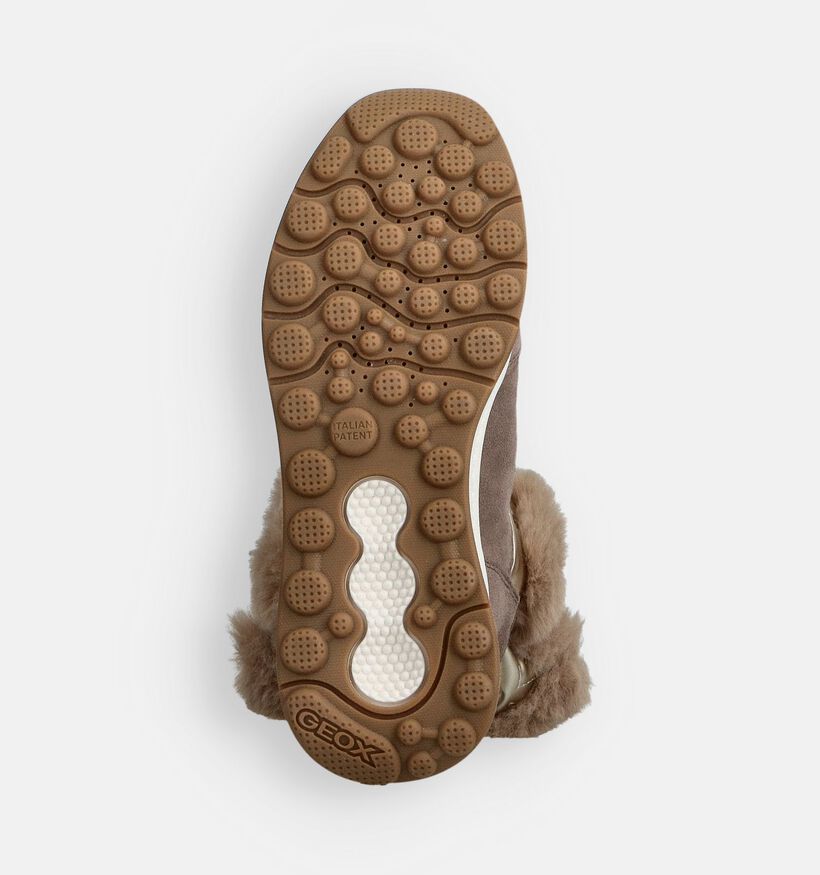 Geox Spherica Taupe Snowboots voor dames (360124) - geschikt voor steunzolen