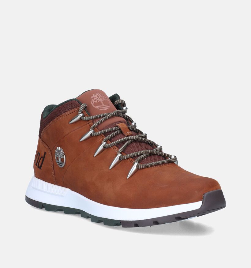 Timberland Sprint Trekker Mid Bottines en Cognac pour hommes (344949) - pour semelles orthopédiques