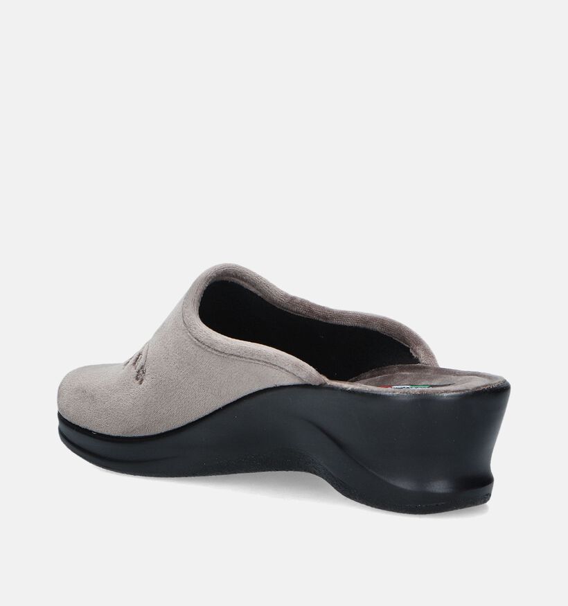 Fly Flot Pantoufles ouvertes en Taupe pour femmes (348462)
