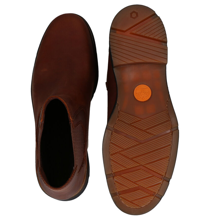 Timberland Graceyn Bottines Chelsea en Cognac en cuir (278848)