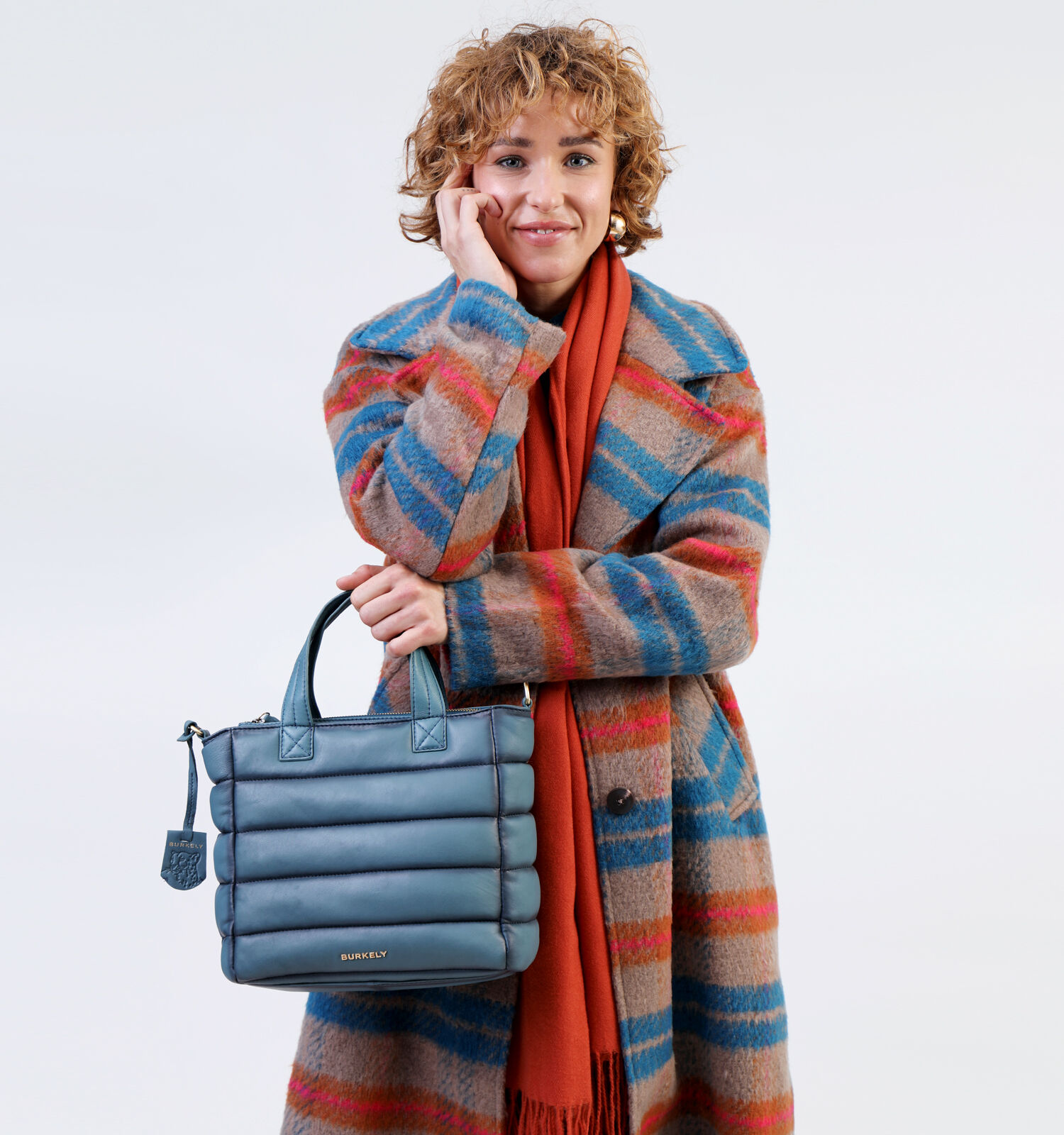 Burkely Turquoise Handtas met riem Dames Handtassen Online op TORFS.BE