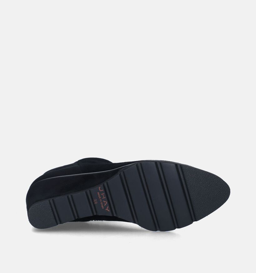 Jhay Bottillons avec talon compensé en Noir pour femmes (347301)