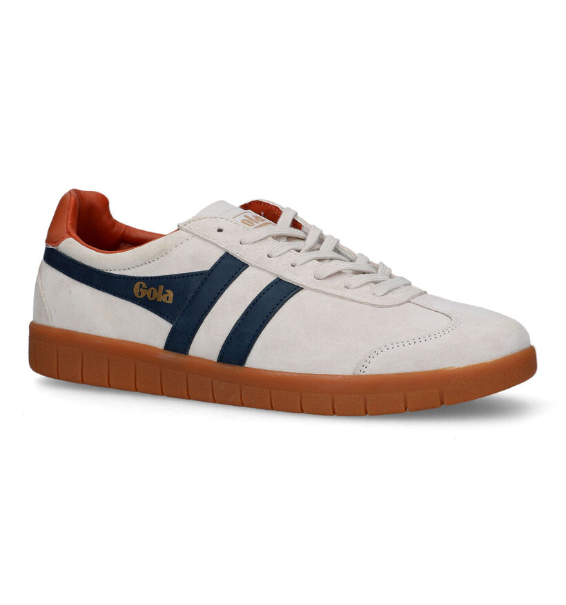 Gola Hurricane Suede Baskets en Beige pour hommes (336324) - pour semelles orthopédiques