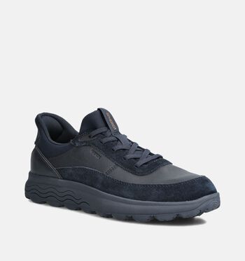 Geox Fast-In System Sneakers Zwart/Bruin/Blauw