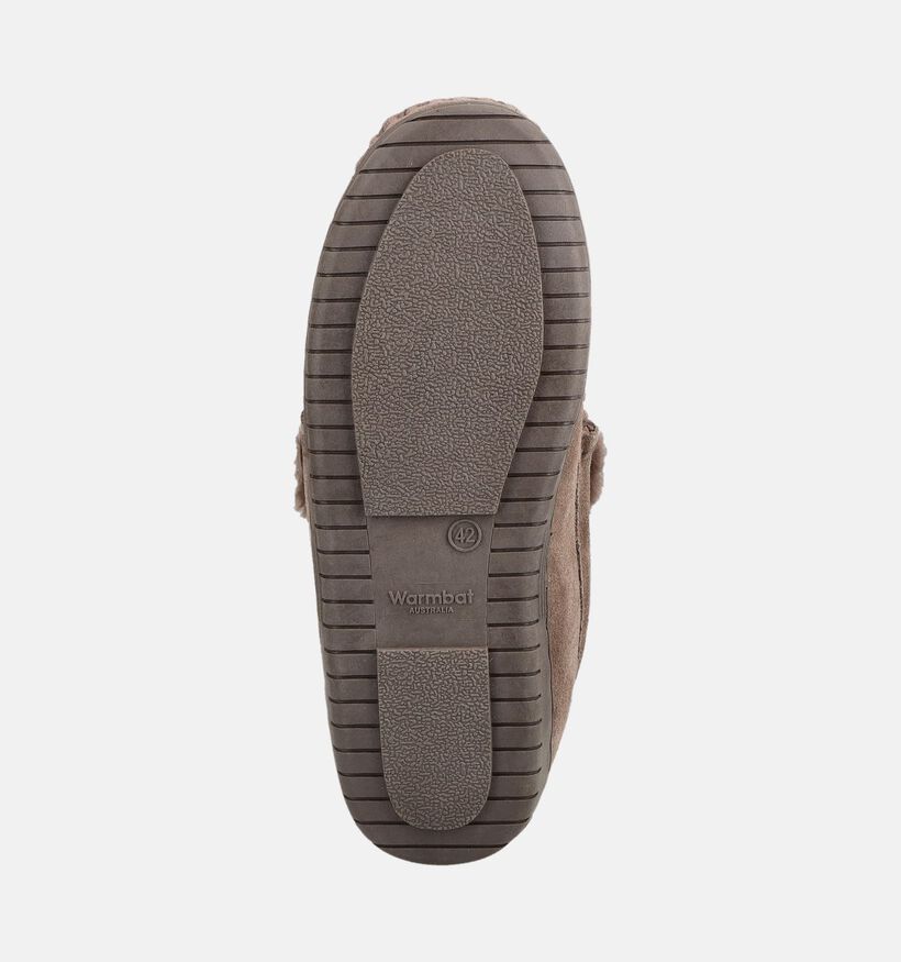 Warmbat Grizzly Pantoufles en Taupe pour hommes (379296)