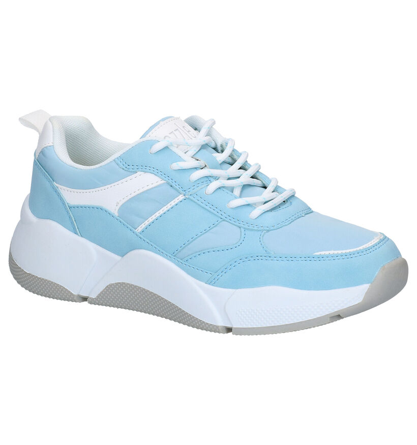 Dazzle Blauwe Sneakers in kunstleer (276490)