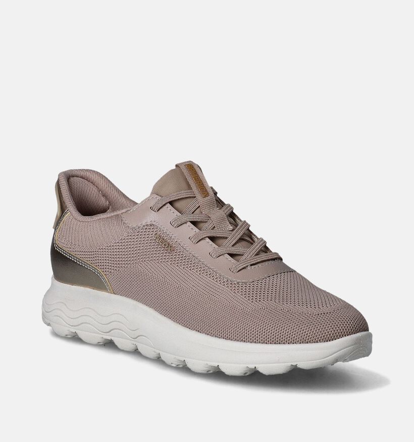 Geox Spherica Beige Sneakers voor dames (351692) - geschikt voor steunzolen