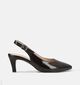 Gabor Escarpins Slingback en Brun fonc&eacute; pour femmes (377280)