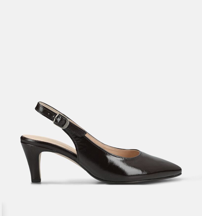 Gabor Escarpins Slingback en Brun fonc&eacute; pour femmes (377280)