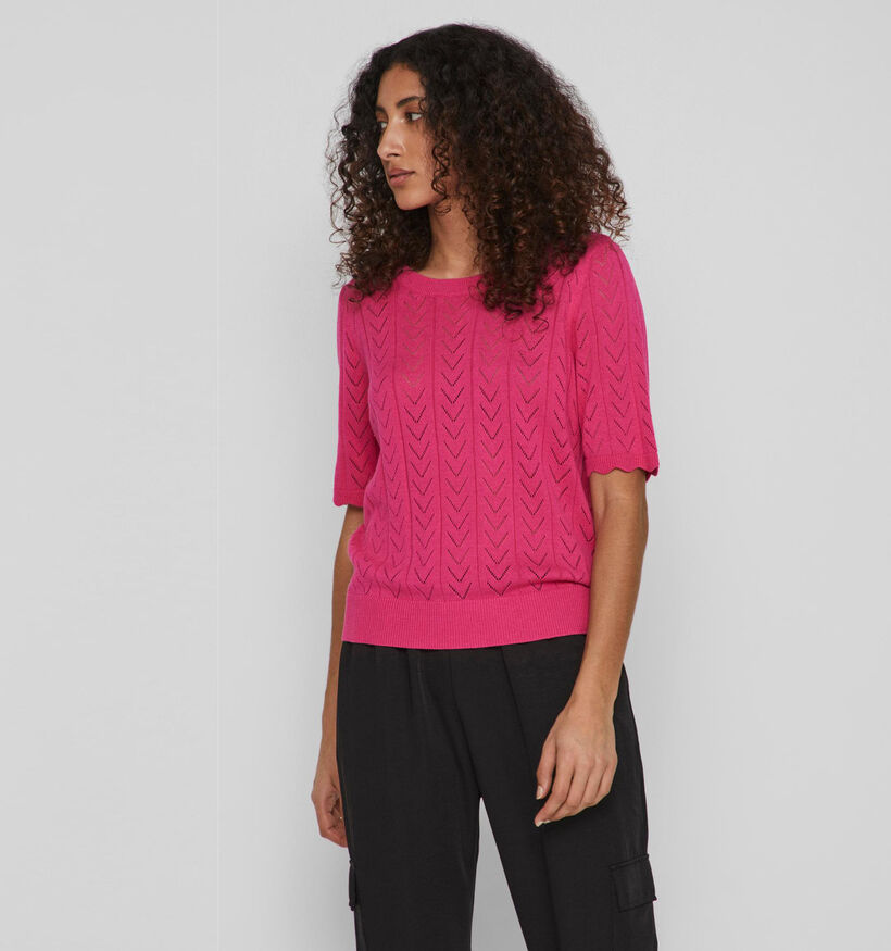 Vila Shelley Pull en Vert pour femmes (323694)