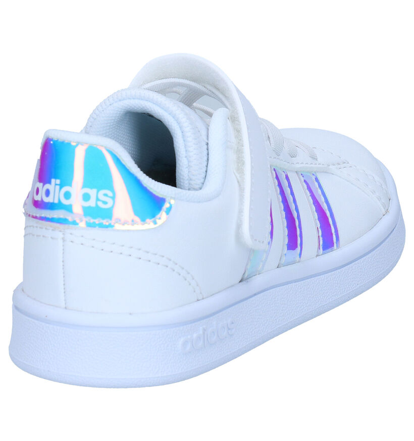 adidas Grand Court C Baskets en Blanc pour filles (314611) - pour semelles orthopédiques