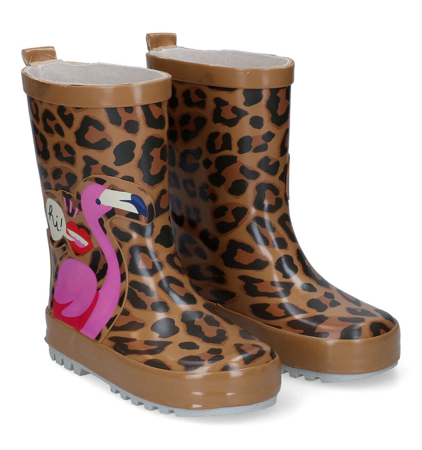 Go Banana's Flamingo Bottes de pluie en Beige pour filles (315338)