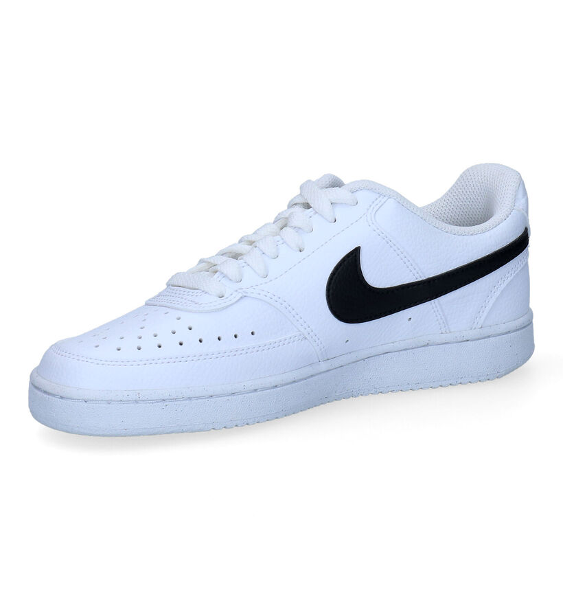 Nike Court Vision Baskets en Blanc en simili cuir (299452)