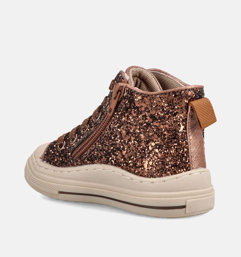 Milo & Mila Baskets en Marron pour filles (378966) - pour semelles orthop&eacute;diques