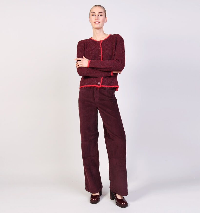Vero Moda Pantalon classique en Bordeaux pour femmes (361202)